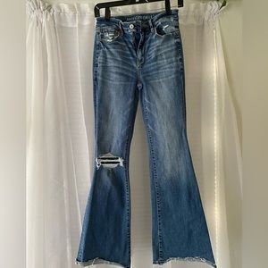 Flare Cut Blue Jeans